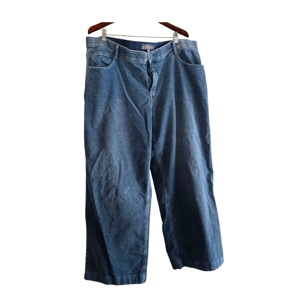 WIT & WISDOM Sam High Rise Wide Leg Corduroy Light Blue Jeans